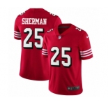 Men's San Francisco 49ers #25 Richard Sherman Limited Red Rush Vapor Untouchable Football Jerseys