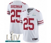 Men's San Francisco 49ers #25 Richard Sherman White Vapor Untouchable Limited Player Super Bowl LIV Bound Football Jersey
