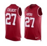 Men's San Francisco 49ers #27 Adrian Colbert Limited Red Player Name & Number Tank Top Football Jersey