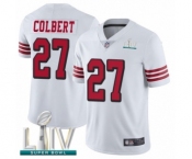Men's San Francisco 49ers #27 Adrian Colbert Limited White Rush Vapor Untouchable Super Bowl LIV Bound Football Jersey