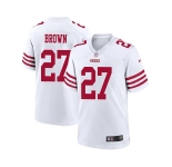 Men's San Francisco 49ers #27 Ji'Ayir Brown White Game Football Stitched Jersey