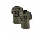 Men's San Francisco 49ers #29 Talanoa Hufanga 2021 Olive Salute To Service Limited Stitched Jersey