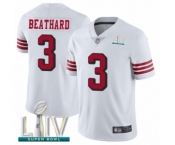 Men's San Francisco 49ers #3 C. J. Beathard Limited White Rush Vapor Untouchable Super Bowl LIV Bound Football Jersey