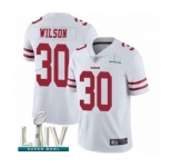 Men's San Francisco 49ers #30 Jeff Wilson White Vapor Untouchable Limited Player Super Bowl LIV Bound Football Jersey