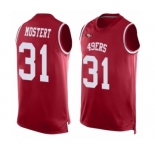 Men's San Francisco 49ers #31 Raheem Mostert Limited Red Player Name & Number Tank Top Football Jersey