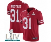Men's San Francisco 49ers #31 Raheem Mostert Red Team Color Vapor Untouchable Limited Player Super Bowl LIV Bound Football Jersey