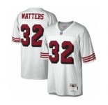 Men's San Francisco 49ers #32 Ricky Watters White Legacy Football Mitchell & Ness Throwback Jersey
