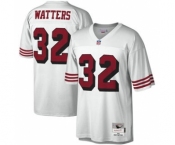 Men's San Francisco 49ers #32 Ricky Watters White Legacy Football Mitchell & Ness Throwback Jersey