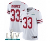 Men's San Francisco 49ers #33 Tarvarius Moore White Vapor Untouchable Limited Player Super Bowl LIV Bound Football Jersey