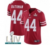 Men's San Francisco 49ers #44 Tom Rathman Red Team Color Vapor Untouchable Limited Player Super Bowl LIV Bound Football Jersey
