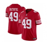Men's San Francisco 49ers #49 Faithful Red 2023 F.U.S.E. Vapor Untouchable Limited Stitched Football Jersey