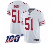 Men's San Francisco 49ers #51 Malcolm Smith White Vapor Untouchable Limited Player 100th Season Football Jersey