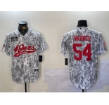 Men's San Francisco 49ers #54 Fred Warner Arctic Camo 2024 Salute to Service Stitched Baseball Jersey