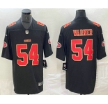 Men's San Francisco 49ers #54 Fred Warner Black Red Fashion Vapor Limited Stitched Jersey