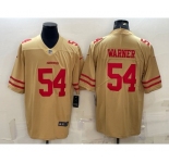 Men's San Francisco 49ers #54 Fred Warner Gold NEW 2022 Inverted Legend Stitched NFL Nike Limited Jersey