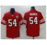 Men's San Francisco 49ers #54 Fred Warner Red 2021 75th Anniversary Vapor Untouchable Limited Jersey
