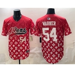 Men's San Francisco 49ers #54 Fred Warner Red Limited Stitched Baseball Jersey