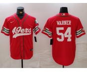 Men's San Francisco 49ers #54 Fred Warner Red Mexico Cool Base Stitched Baseball Jersey