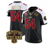 Men's San Francisco 49ers #54 Fred warner Black Alternate 2025 F.U.S.E. 3-Star C With Faithful To The Bay Patch Limited V8 Football Stitched Jersey