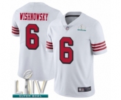 Men's San Francisco 49ers #6 Mitch Wishnowsky Limited White Rush Vapor Untouchable Super Bowl LIV Bound Football Jersey