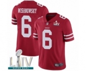 Men's San Francisco 49ers #6 Mitch Wishnowsky Red Team Color Vapor Untouchable Limited Player Super Bowl LIV Bound Football Jersey