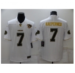Men's San Francisco 49ers #7 Colin Kaepernick Nike White-Gold Limited Throwback Jersey