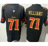 Men's San Francisco 49ers #71 Trent Williams Limited Black Rivalries FUSE Vapor Jersey