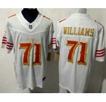 Men's San Francisco 49ers #71 Trent Williams Limited White Rivalries FUSE Vapor Jersey