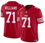 Men's San Francisco 49ers #71 Trent Williams Red 2025 F.U.S.E. With 4-Star C Patch Vapor Untouchable Limited Stitched Football Jersey