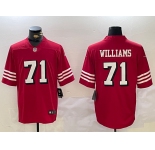 Men's San Francisco 49ers #71 Trent Williams Red Vapor Untouchable Limited Stitched Football Jerseys