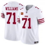 Men's San Francisco 49ers #71 Trent Williams White 2025 F.U.S.E. With 4-Star C Patch Vapor Untouchable Limited Stitched Football Jersey
