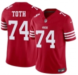 Men's San Francisco 49ers #74 Brett Toth Red 2026 F.U.S.E. Vapor Untouchable Limited Football Stitched Jersey