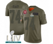 Men's San Francisco 49ers #74 Joe Staley Limited Olive 2019 Salute to Service Super Bowl LIV Bound Football Jersey