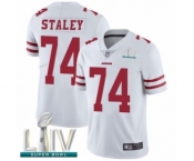 Men's San Francisco 49ers #74 Joe Staley White Vapor Untouchable Limited Player Super Bowl LIV Bound Football Jersey