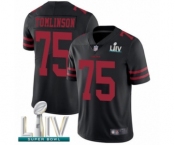 Men's San Francisco 49ers #75 Laken Tomlinson Black Alternate Vapor Untouchable Limited Player Super Bowl LIV Bound Football Jersey