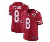 Men's San Francisco 49ers #8 Steve Young Red 2021 75th Anniversary Vapor Untouchable Limited Stitched Football Jersey