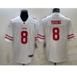 Men's San Francisco 49ers #8 Steve Young White 2017 Vapor Untouchable Stitched NFL Nike Limited Jersey