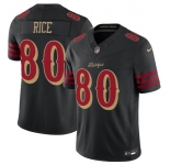 Men's San Francisco 49ers #80 Jerry Rice Black 2025 F.U.S.E. “Rivalries” Vapor Limited Football Stitched Jersey