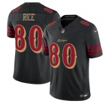 Men's San Francisco 49ers #80 Jerry Rice Black 2025 F.U.S.E. “Rivalries” Vapor Limited Football Stitched Jersey