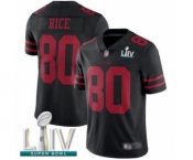 Men's San Francisco 49ers #80 Jerry Rice Black Alternate Vapor Untouchable Limited Player Super Bowl LIV Bound Football Jersey