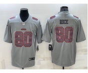 Men's San Francisco 49ers #80 Jerry Rice Grey Atmosphere Fashion 2022 Vapor Untouchable Stitched Limited Jersey