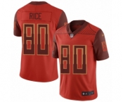 Men's San Francisco 49ers #80 Jerry Rice Limited Red City Edition Football Jersey