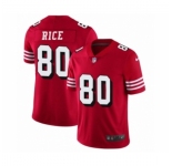 Men's San Francisco 49ers #80 Jerry Rice Limited Red Rush Vapor Untouchable Football Jerseys