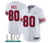 Men's San Francisco 49ers #80 Jerry Rice Limited White Rush Vapor Untouchable Super Bowl LIV Bound Football Jersey