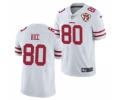Men's San Francisco 49ers #80 Jerry Rice White 2021 75th Anniversary Vapor Untouchable Limited Stitched Football Jersey