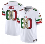 Men's San Francisco 49ers #80 Jerry Rice White 2025 F.U.S.E. Mexico Vapor Limited Football Stitched Jersey