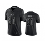 Men's San Francisco 49ers #81 Austin Mack Black Reflective Limited Stitched Football Jersey