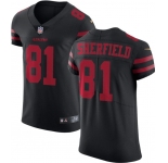 Men's San Francisco 49ers #81 Trent sherfield Black Retro 2021 Vapor Untouchable Limited Player Football Jersey