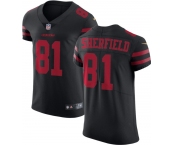 Men's San Francisco 49ers #81 Trent sherfield Black Retro 2021 Vapor Untouchable Limited Player Football Jersey