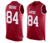 Men's San Francisco 49ers #84 Kendrick Bourne Limited Red Player Name & Number Tank Top Football Jersey